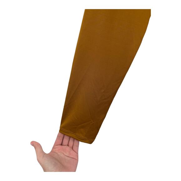 Veronica Beard Dress Gilbert Ruched v neck midi gold size 8 - Picture 3 of 8